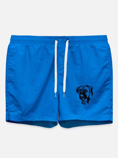 Boxer Head - Swim Trunks - cobalt blue