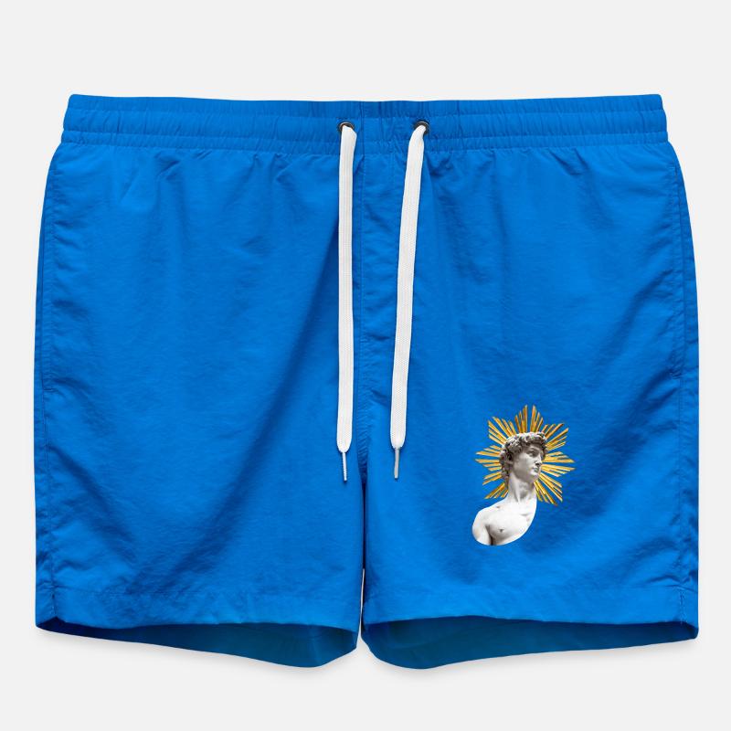 David mit Heiligenschein | Michelangelo - Badeshorts - Cobalt blue