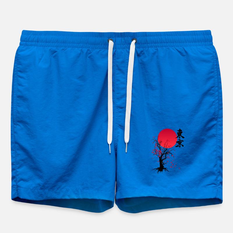 AUTUMN - CHERRY BLOSSOM FALL - Swim Trunks - cobalt blue