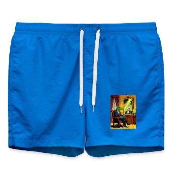 Conspiration reptilienne – Le visage du pouvoir - Short de bain - cobalt blue - Devant