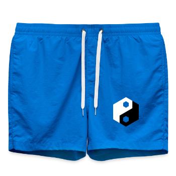 Hex-Ausschnitt Yin Yang - Badeshorts - Cobalt blue - Vorne - AI Model Male 185 light (185cm)