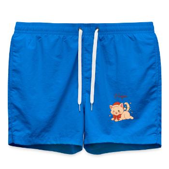 Virgo Katzenzauber Weihnacht - Badeshorts - Cobalt blue - Vorne - AI Model Male 185 light (185cm)