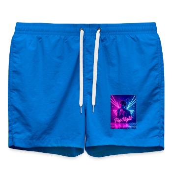 Boombox Pop Night – Eighties Sound Style - Swim Trunks - cobalt blue - Front