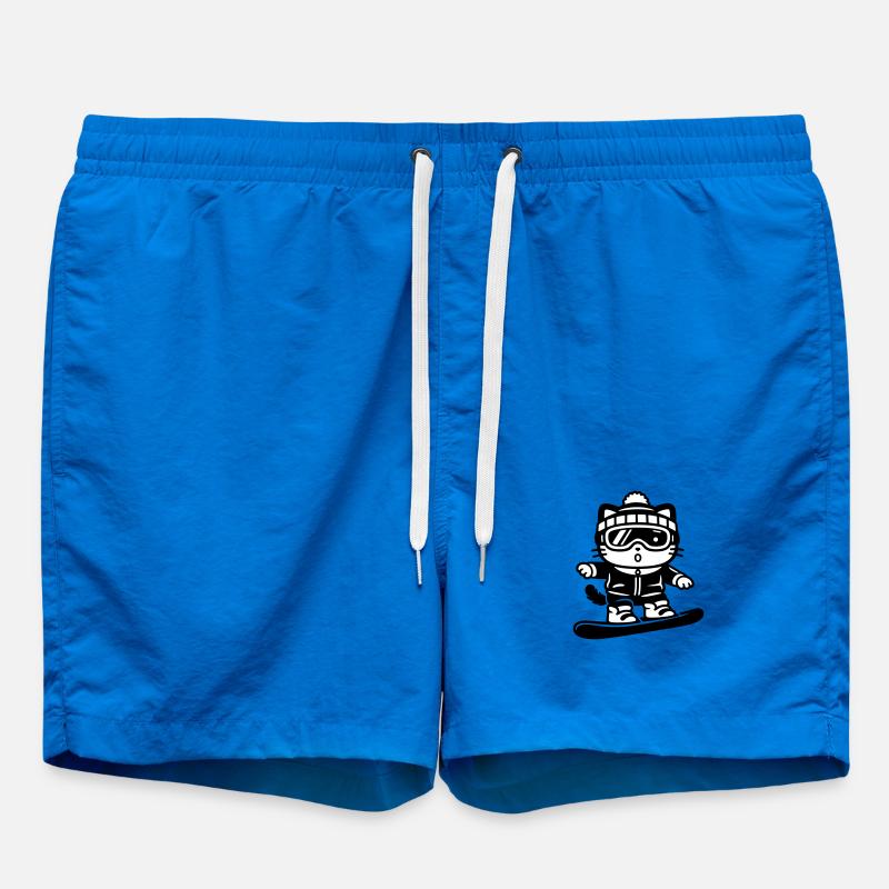 Snowboard Cat - Swim Trunks - cobalt blue