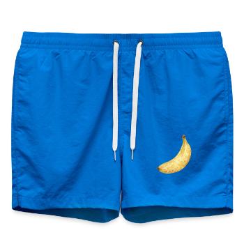 Mosaïque Banane Jaune Or - Short de bain - cobalt blue - Devant - AI Model Male 185 light (185cm)