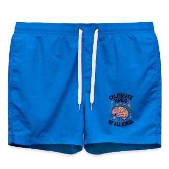 Neurodivergent Brain – Fleur TDAH & Autisme - Short de bain - cobalt blue - Devant