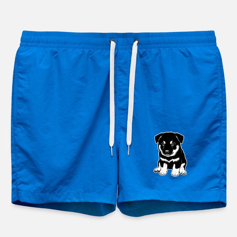 Eurasier | Chiot noir | Chiot - Short de bain - cobalt blue
