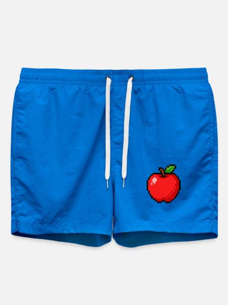 Apfel Pixel Obst - Badeshorts - Cobalt blue