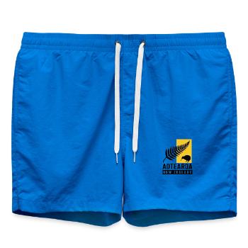 Aotearoa - New Zealand - Kiwi - Neuseeland - Badeshorts - Cobalt blue - Vorne - AI Model Male 185 light (185cm)