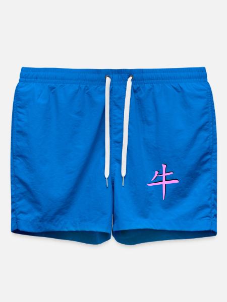 Büffel_3d - Kanji - Swim Trunks - cobalt blue