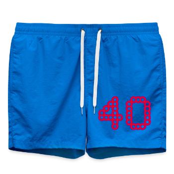 40. 40 ANS. 40e ANNIVERSAIRE. ANNIVERSAIRE 40 ANS. - Short de bain - cobalt blue - Devant