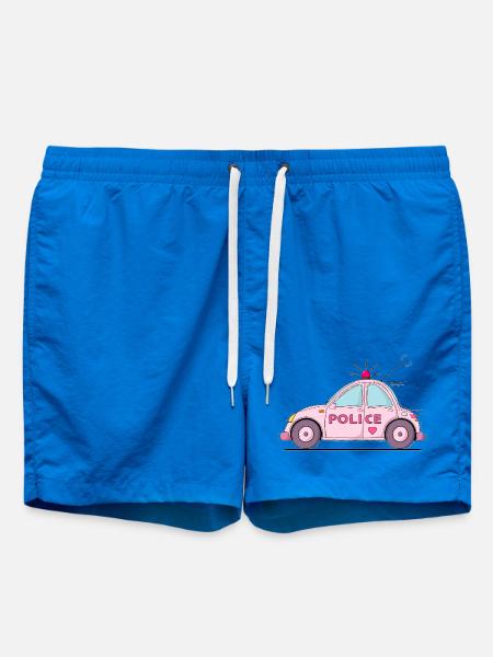 Polizeiauto Police Rosa - Badeshorts - Cobalt blue