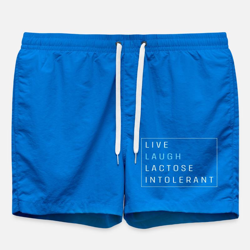 Lactose Intolerance Flatulence Milk Allergy - Swim Trunks - cobalt blue