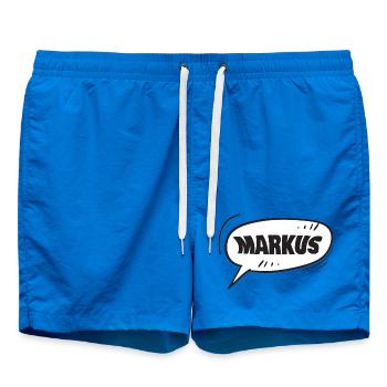 Markus Sprechblase Cartoonname - Badeshorts - Cobalt blue - Vorne