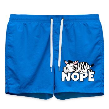 Nope Not Today Faulpelz Faules Zebra Afrika Safari - Badeshorts - Cobalt blue - Vorne