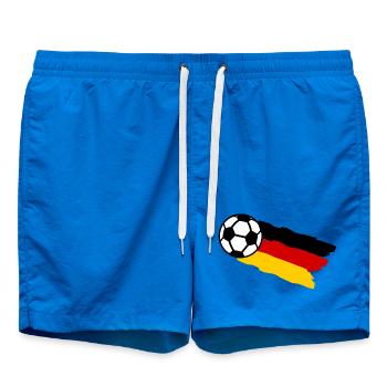 Deutschland Fußball Flaggenkunst - Badeshorts - Cobalt blue - Vorne - AI Model Male 185 light (185cm)