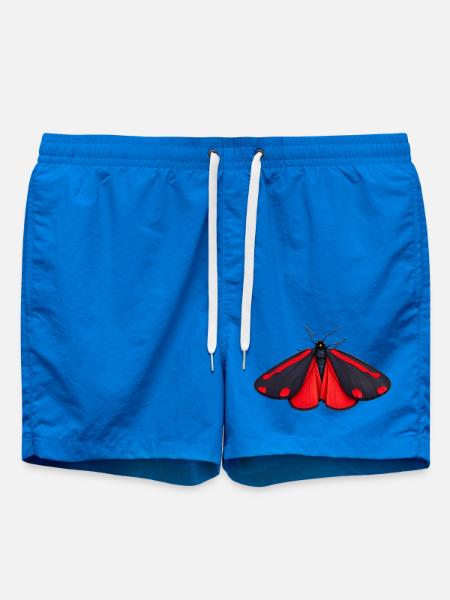 Zinnober-Motte Tyria jacobaeae Cartoon-Stil - Badeshorts - Cobalt blue