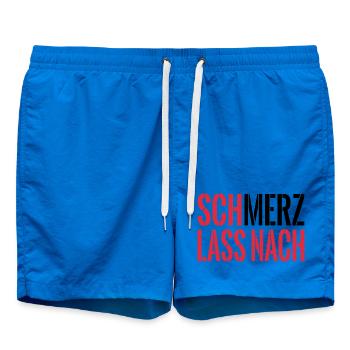 SchMerz lass nach - nein zu Merz - Badeshorts - Cobalt blue - Vorne - AI Model Male 185 light (185cm)