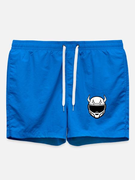 Motocross Motorradhelm mit zwei Hörnern - Badeshorts - Cobalt blue