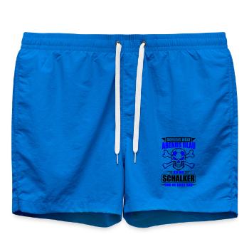 Müde, Blau, Schalker, Geile Sau | Farbe änderbar - Badeshorts - Cobalt blue - Vorne