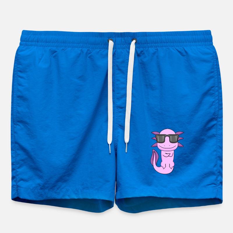 Axolotl with sunglasses - Swim Trunks - cobalt blue