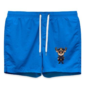 Police Hirsch - Swim Trunks - cobalt blue - Front