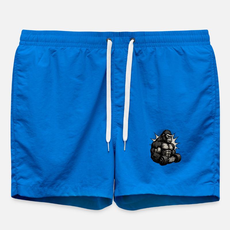 Strong Gorilla Force Pattern - Swim Trunks - cobalt blue