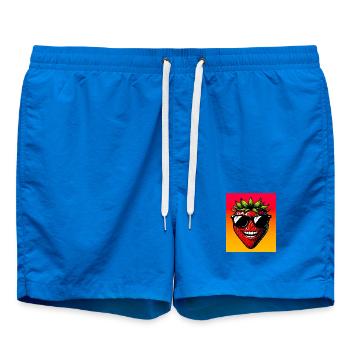 Fraise Fraises - Short de bain - cobalt blue - Devant - AI Model Male 185 light (185cm)