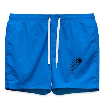 Qualle – Ozean & Strand Unterwasserwelt - Badeshorts - Cobalt blue - Vorne - AI Model Male 185 light (185cm)