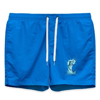 Blue Marlin Jump Art Motif - Swim Trunks - cobalt blue - Front