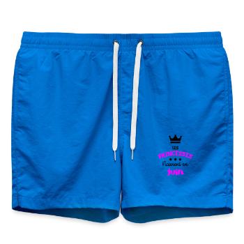 Princesse née en Juin Super Cadeau Anniversaire - Short de bain - cobalt blue - Devant - AI Model Male 185 light (185cm)