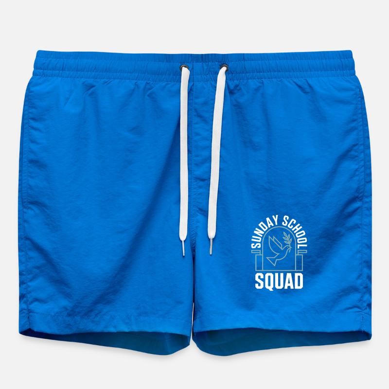 Sunday School Squad - Swim Trunks - cobalt blue