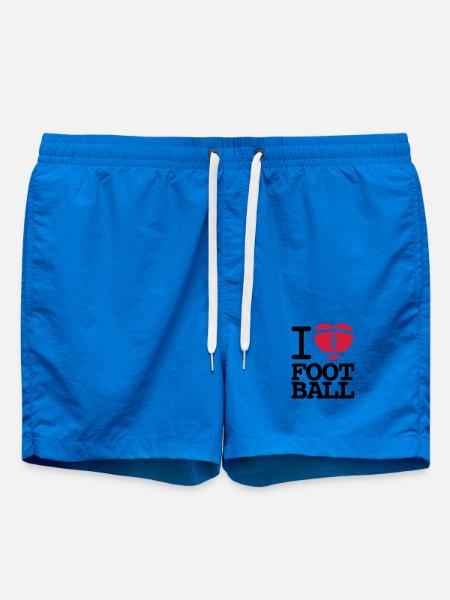 I love football - Badeshorts - cobalt blue