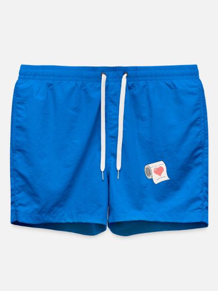 Klopapier Rolle mit Herz - Badeshorts - Cobalt blue