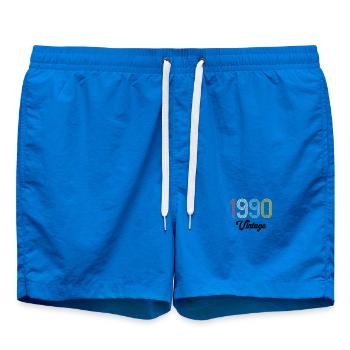 1990 Vintage - Badeshorts - Cobalt blue - Vorne - AI Model Male 185 light (185cm)
