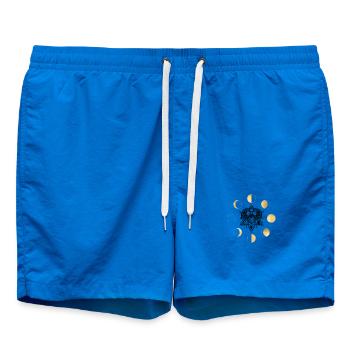 Phase de lune : motif circulaire doré - Short de bain - cobalt blue - Devant - AI Model Male 185 light (185cm)