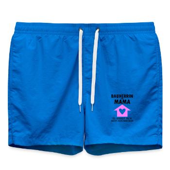 Bauherrin Mama - Badeshorts - Cobalt blue - Vorne - AI Model Male 185 light (185cm)