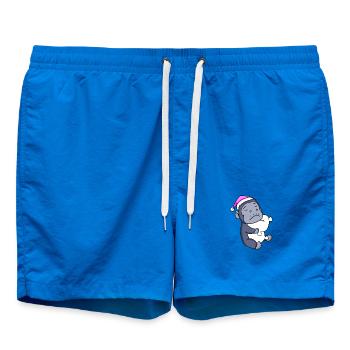 Gorille avec oreiller et bonnet de couchage - Short de bain - cobalt blue - Devant - AI Model Male 185 light (185cm)
