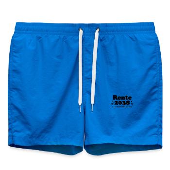 Rente 2038 Ruhestand Rentner Renteneintritt - Badeshorts - Cobalt blue - Vorne - AI Model Male 185 light (185cm)