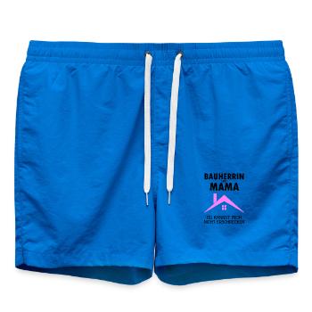Bauherrin Mama - Badeshorts - Cobalt blue - Vorne - AI Model Male 185 light (185cm)