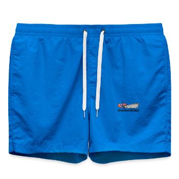 Kettensäge Motorsäge Spruch Sprüche - Badeshorts - Cobalt blue - Vorne - AI Model Male 185 light (185cm)