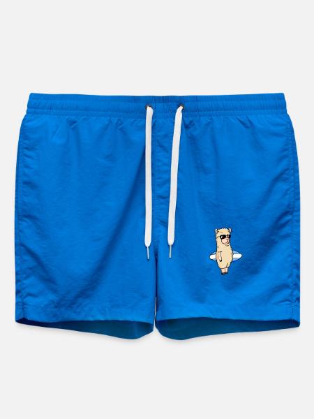 Surfboard Alpaca Surfing - Swim Trunks - cobalt blue