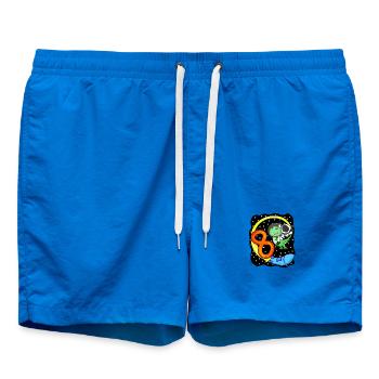 8 Birthday Boy Astronaut - huit ans - Short de bain - cobalt blue - Devant - AI Model Male 185 light (185cm)