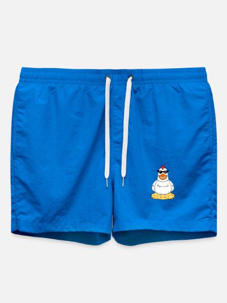 Hühner Huhn Hahn Hühnerbauer Hühnerstall - Badeshorts - Cobalt blue