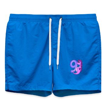 9e anniversaire Motif Seahorse - Neuf ans - Short de bain - cobalt blue - Devant - AI Model Male 185 light (185cm)