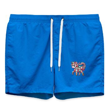 Licorne Cream Scoop Glace Dessert d’été Fantaisiste - Short de bain - cobalt blue - Devant - AI Model Male 185 light (185cm)