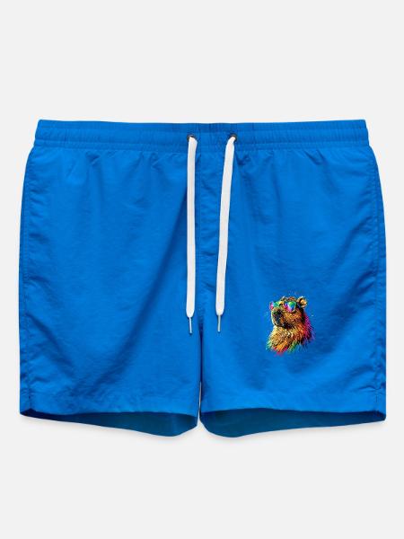 Capybara Sonnenbrille Bunt Popart Wasserschwein - Badeshorts - Cobalt blue