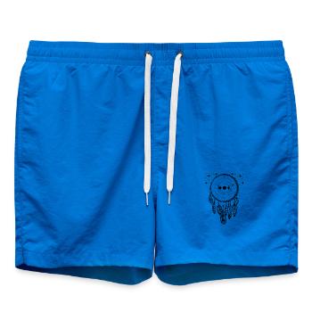 Goldene Schneeflockenrahmen - Badeshorts - Cobalt blue - Vorne - AI Model Male 185 light (185cm)