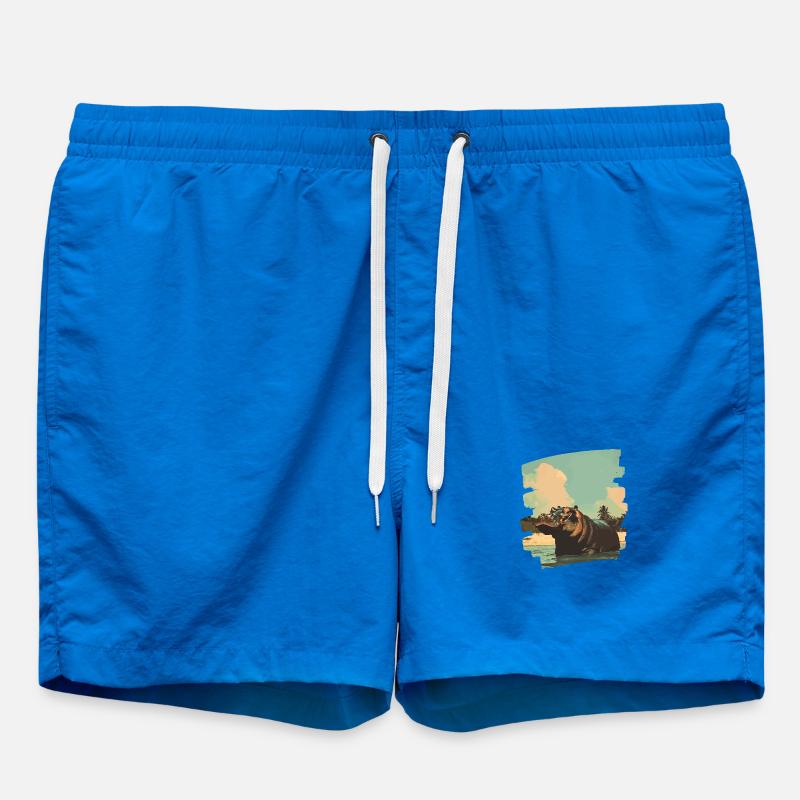 Hippopotame Rétro - Short de bain - cobalt blue