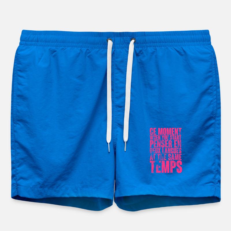 COOL SAYING FOR MULTILINGUALS, INTERNATIONAL - Swim Trunks - cobalt blue